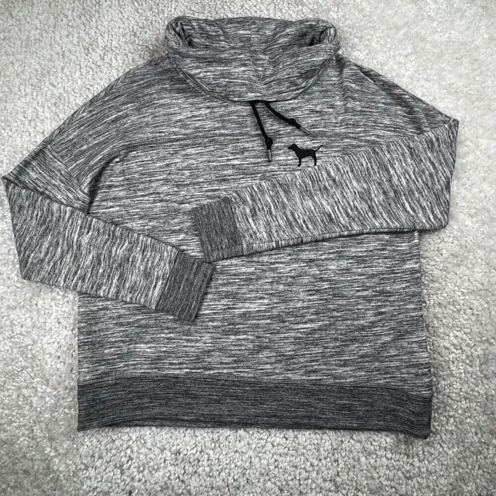 Victoria's Secret Pink Cowl Neck Pullover Sweatshirt Gray